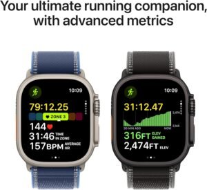 Apple Watch Ultra 3 [GPS + Cellular 49mm] Running & Multisport Smartwatch w/Rugged Titanium Case w/Black Titanium Milanese Loop - M. Satellite Communications, Advanced Health & Fitness Tracking