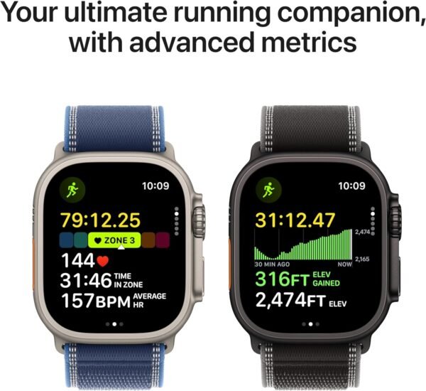 Apple Watch Ultra 3 [GPS + Cellular 49mm] Running & Multisport Smartwatch w/Rugged Titanium Case w/Black Titanium Milanese Loop - M. Satellite Communications, Advanced Health & Fitness Tracking