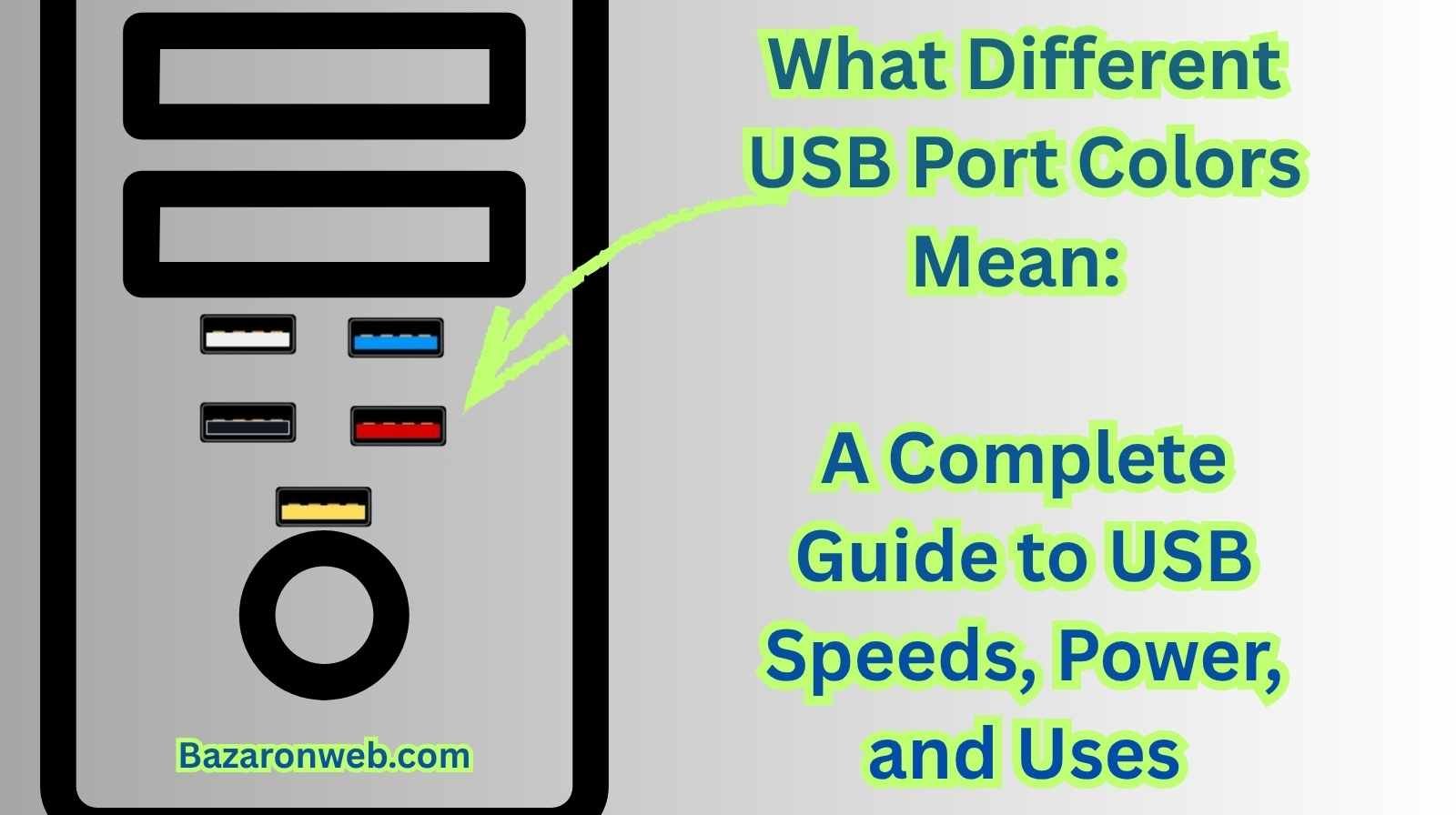 What Different USB Port Colors Mean: A Complete Guide to USB Speeds, Power, and Uses