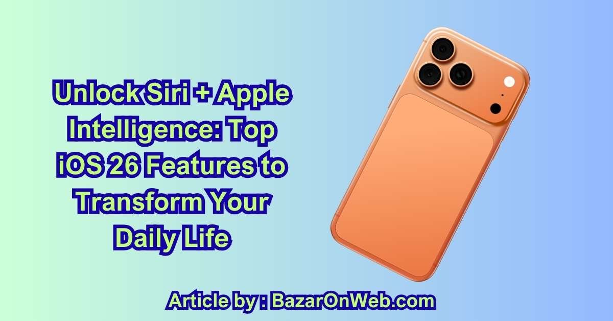 Unlock Siri + Apple Intelligence Top iOS 26 Features to Transform Your Daily Life