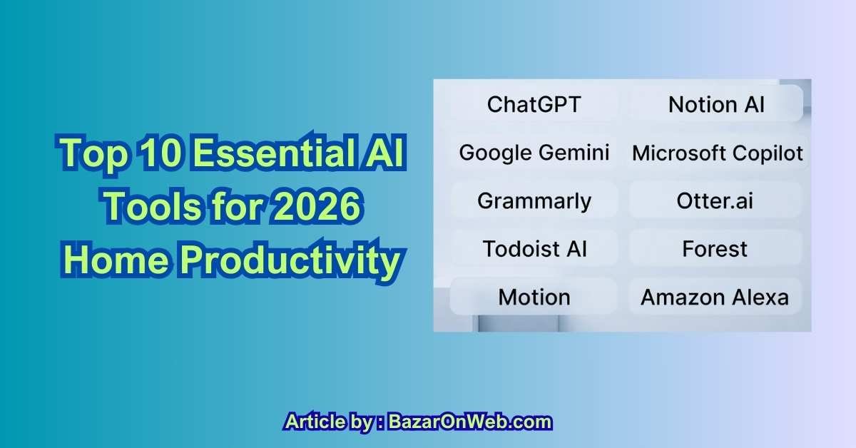 Top 10 Essential AI Tools for 2026 Home Productivity