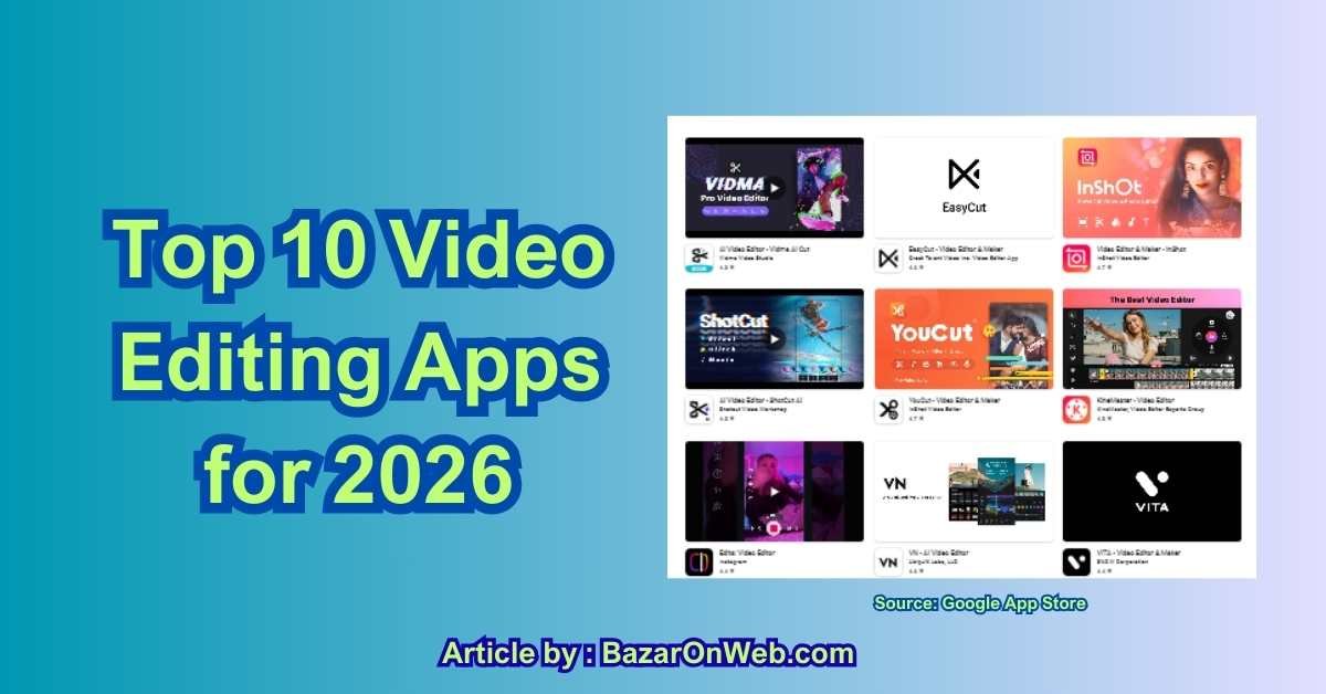 Top 10 Video Editing Apps for 2026