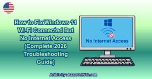 How to Fix Windows 11 Wi-Fi Connected But No Internet Access (Complete 2026 Troubleshooting Guide)