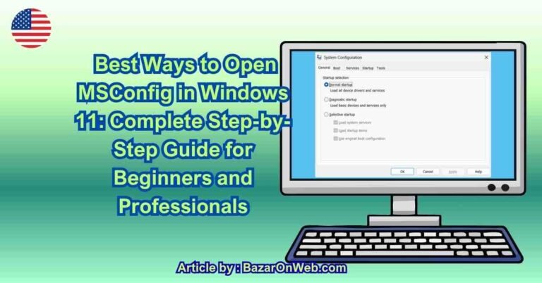 Ms Config Window Best Ways to Open MSConfig in Windows 11 Complete Step-by-Step Guide ...
