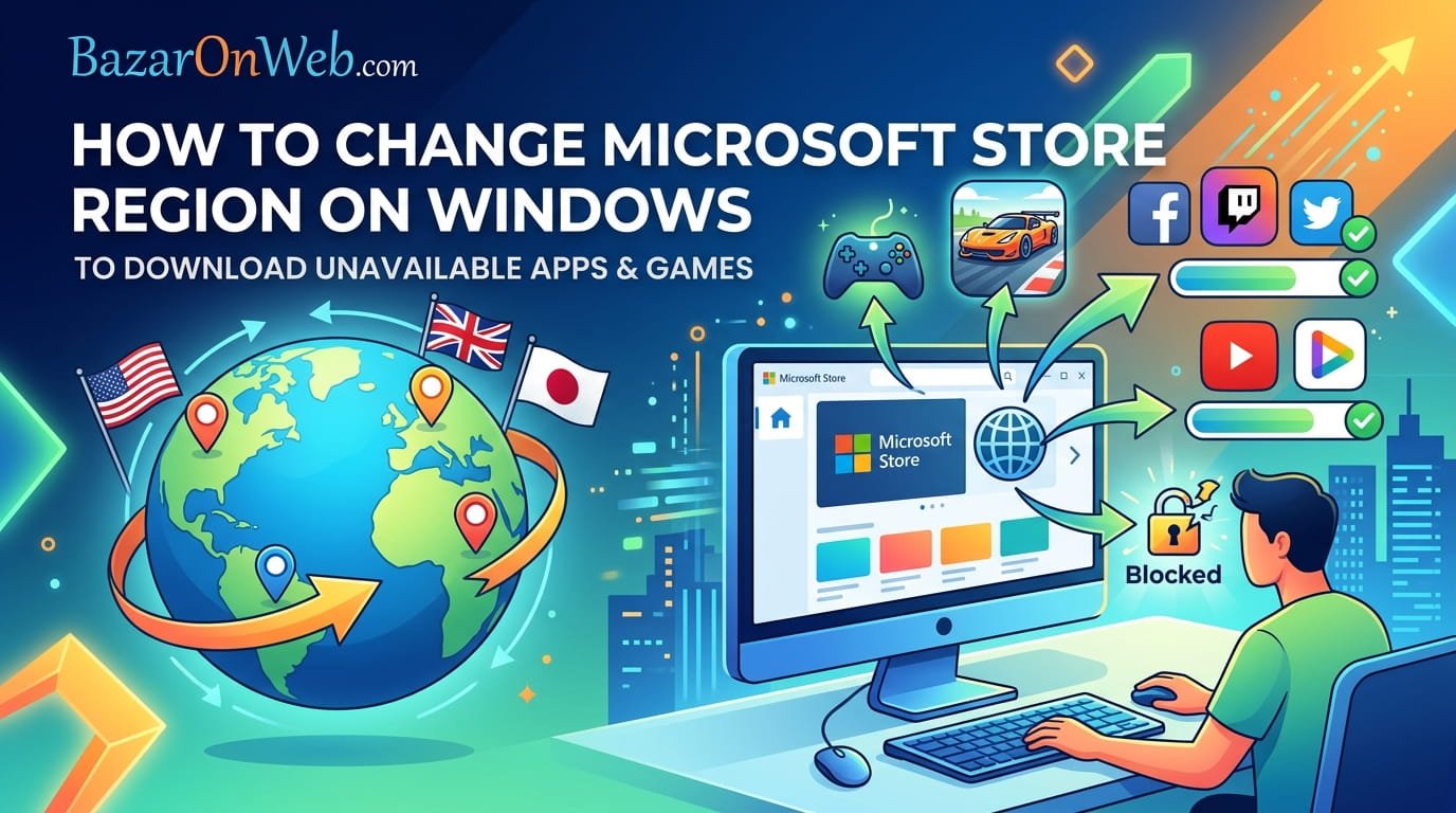 How to Change Microsoft Store Region on Windows to Download Apps and Games Unavailable in Your Country