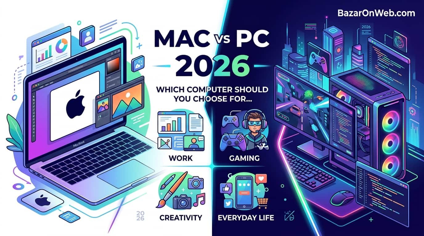 Mac vs PC in 2026 Which Computer Should You Choose for Work, Gaming, Creativity, and Everyday Life