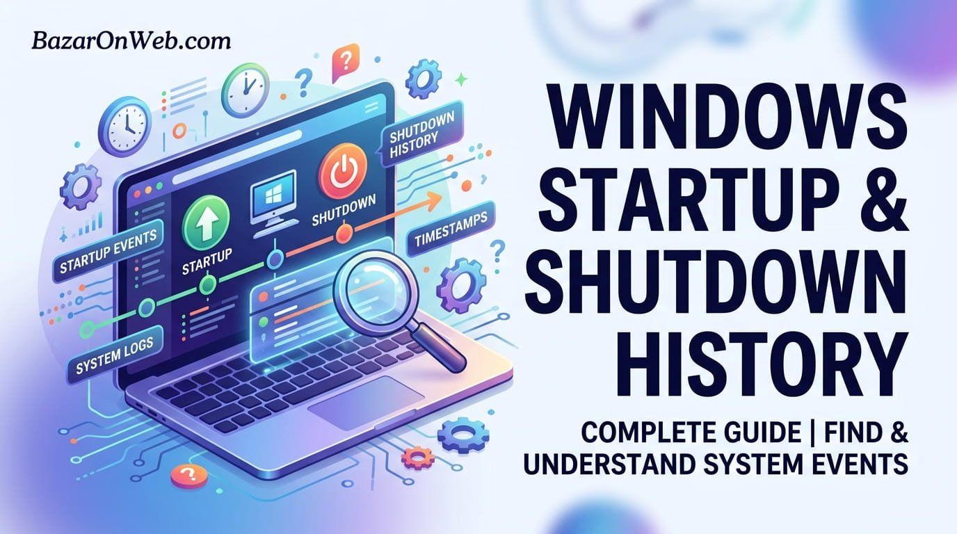 Checking Startup and Shutdown History in Windows