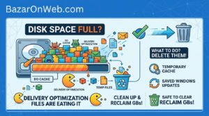 💾 Delivery Optimization eating your disk space? We show how to safely delete these hidden Windows files, free up gigabytes, and prevent storage problems!