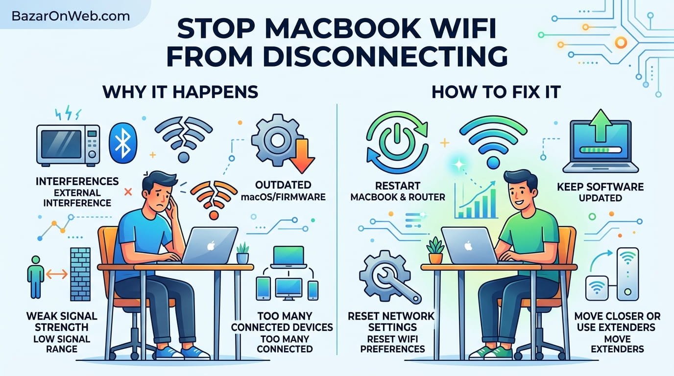 MacBook WiFi Keeps Disconnecting Why Your Internet Drops Every Five Minutes and How to Stop It