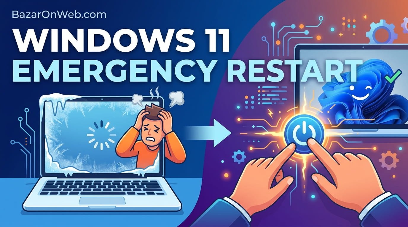 Windows 11 Emergency Restart When Your Computer Freezes Completely and Normal Shutdown Wont Work