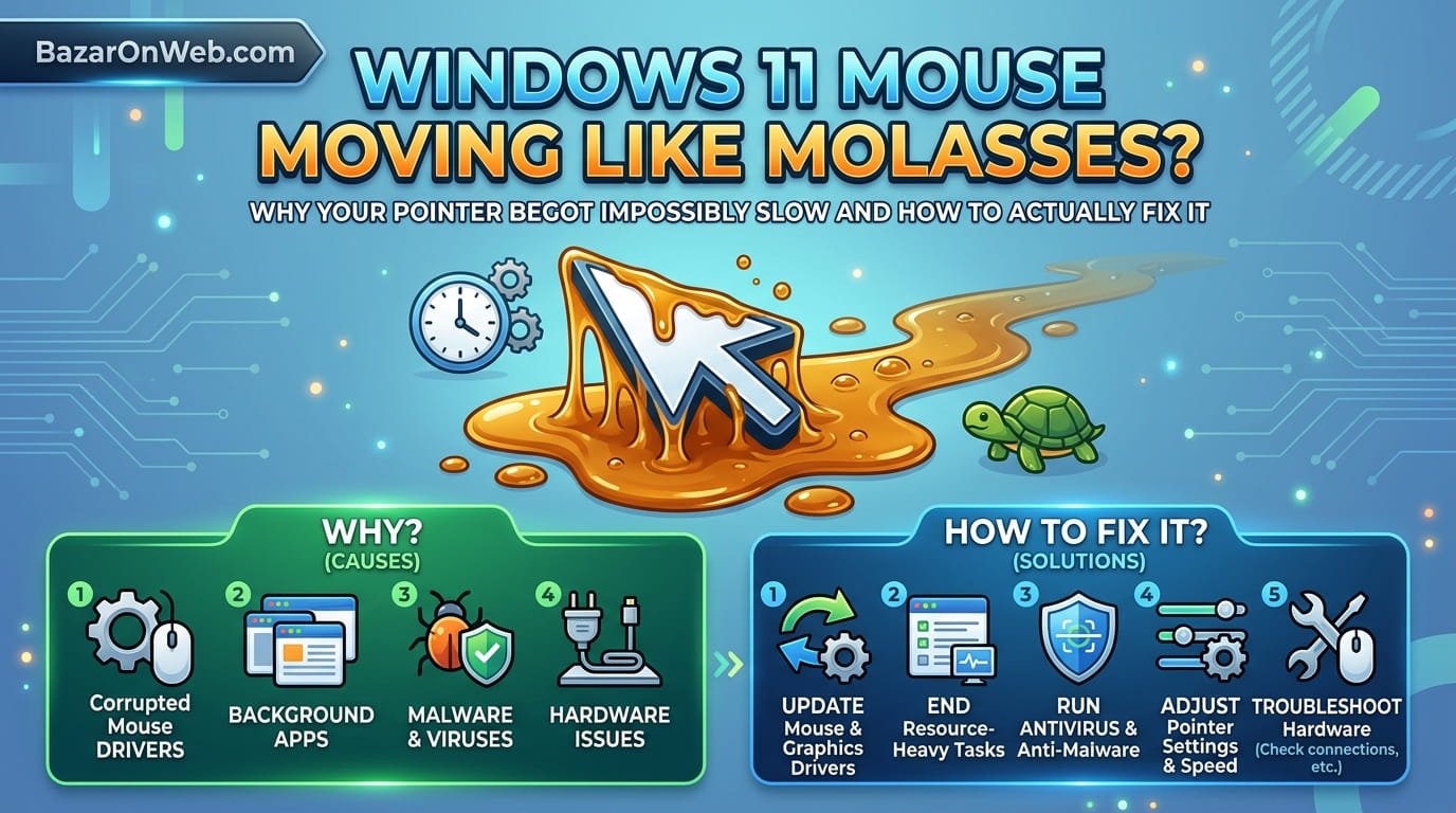 Windows 11 Mouse Cursor Moving Like Molasses Why Your Pointer Became Impossibly Slow and How to Actually Fix It