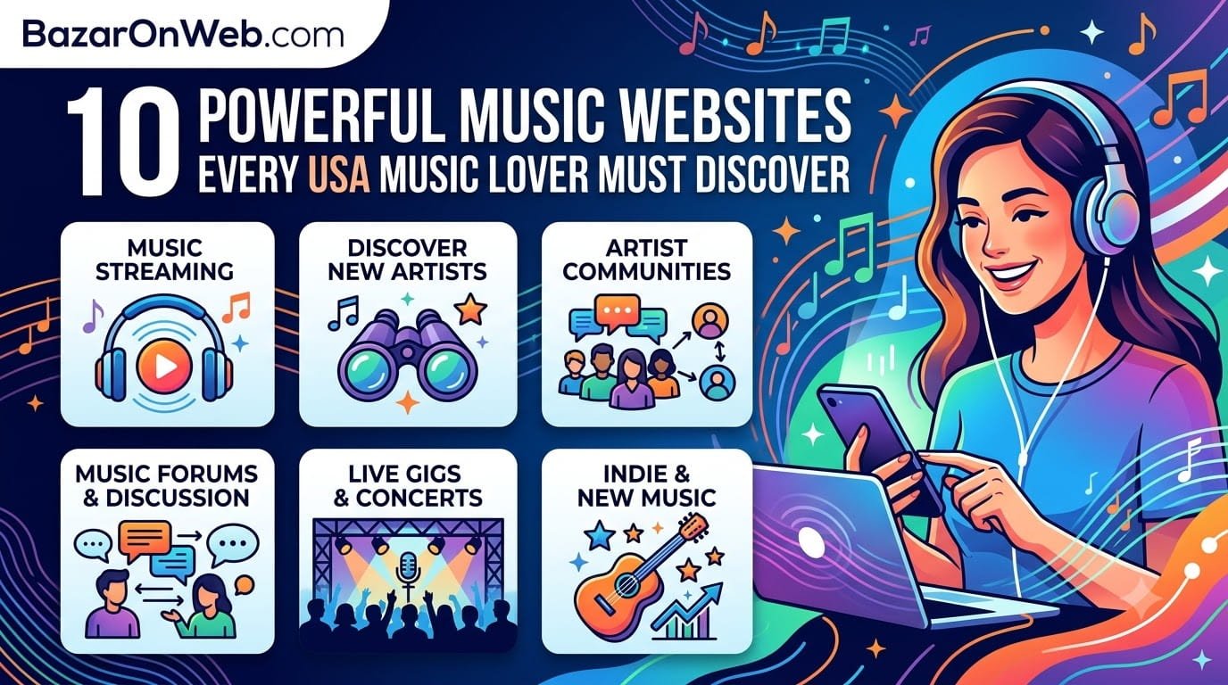 10 Powerful Music Websites Every USA Music Lover Must Discover From Streaming to Community