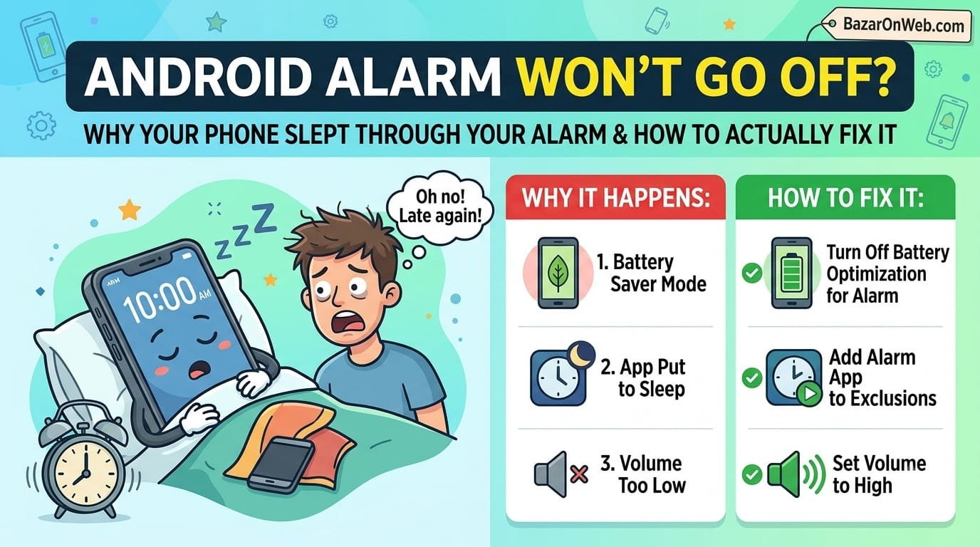 Android Alarm Wont Go Off Why Your Phone Slept Through Your Alarm and How to Actually Fix It