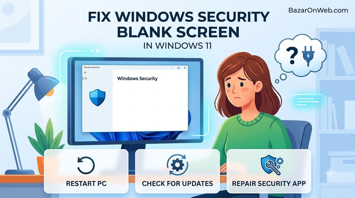 How to Fix Windows Security Blank Screen in Windows 11