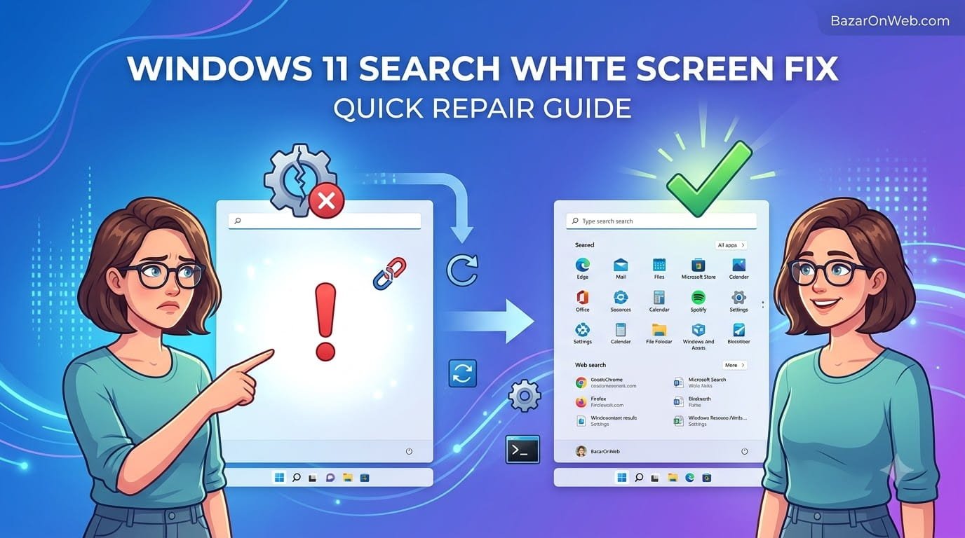 Windows 11 Search Panel Stuck on White Screen Why Updates Broke Your Search and How to Actually Fix It