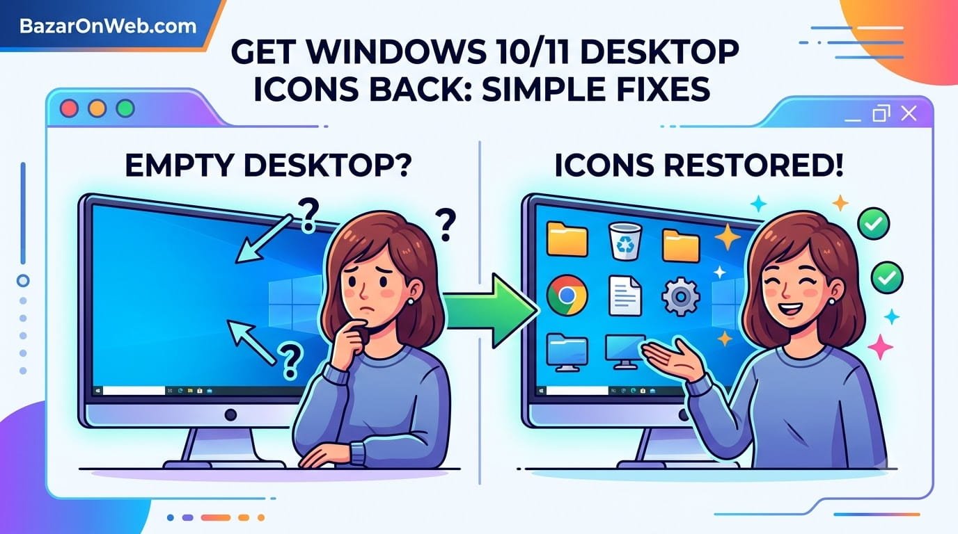 Desktop Icons Disappeared- Solved