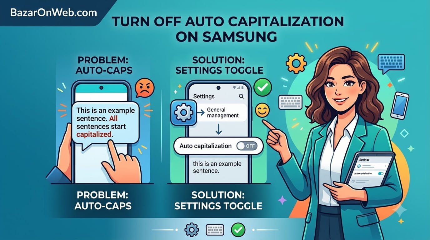 How to Turn Off Auto Capitalization on a Samsung Phone